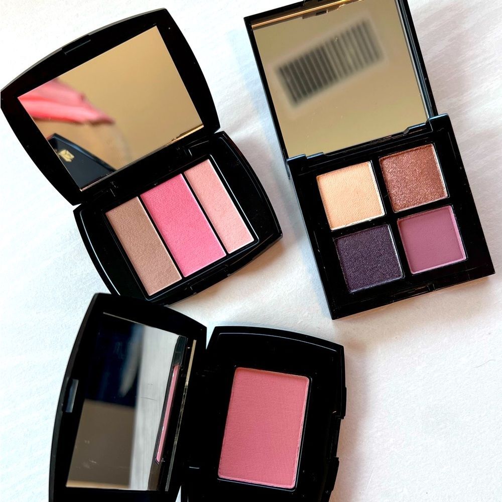 Lancôme Make-Up lot Eyes Quad Palette Blush SUBTIL Powder Blush Free USA Ship